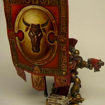 Minotaurs Standard Bearer close up by Sotirios