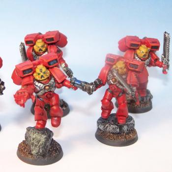 Blood Angels Assault Squad by Lou Massignani