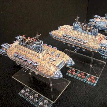 Dystopian Wars RoF Tourbillon Airships by AndyT