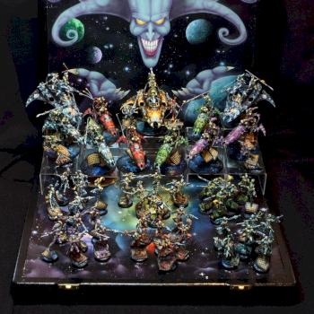 Harlequin army on display board by HopeRiver