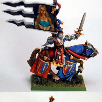 Brettonian Grail Knight Standard Bearer by Kelly Kim