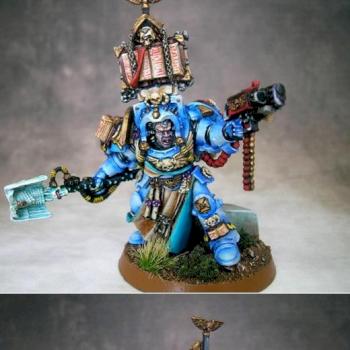 Ultramarines Librarian by Beerzerks Painting