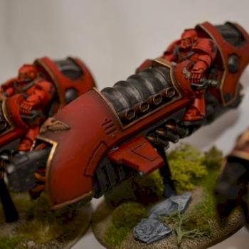 IX Legion Blood Angels Scimitar Jet Bikes by DarianZG