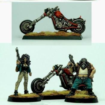 Biker bloke with biker chick by sparrowhawk2k