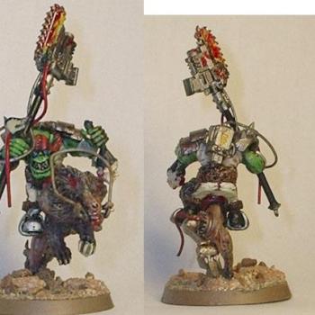 FrenchWaaagh Feral Ork on Cyber-Wolf by Tiriel