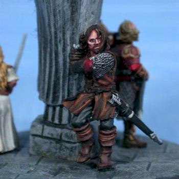 lord of the rings Helm's Deep Aragorn by darkrealm miniatures