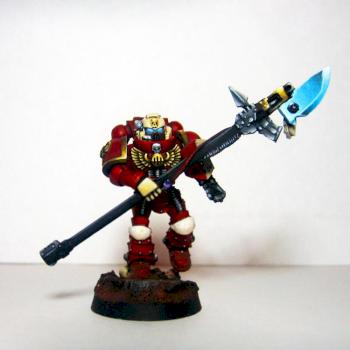 A space marine with a relic halberd by Twenty Third