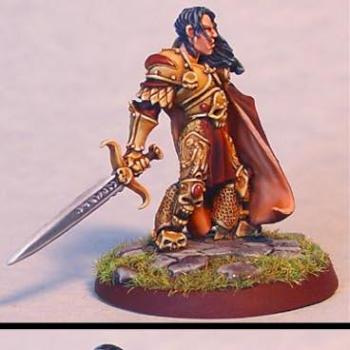 Reaper Ulern Anti Paladin on sculpetd base by James by Wappellious