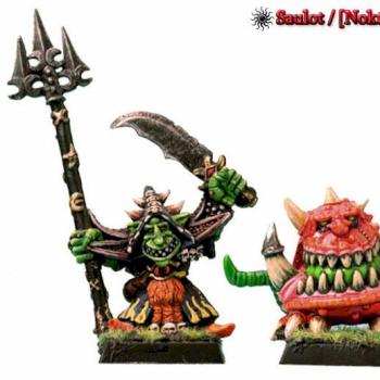 Night goblins Skarsnik & Gobbla by saulot