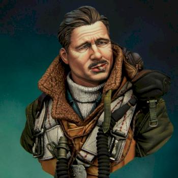 RAF WWII pilot 1\10 scale bust by Yellow one