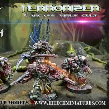 Mortimer with terrorizers retinue by hitechminiatures2