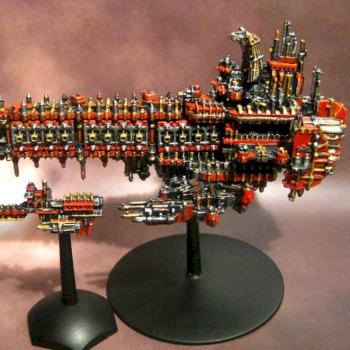 Battlefleet Gothic Battleship by leaxe