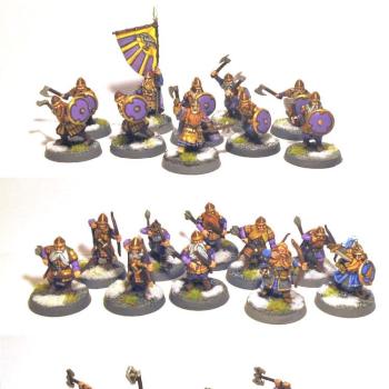 Lord of the Rings small winter themed dwarf army by FeldungAnfauglir