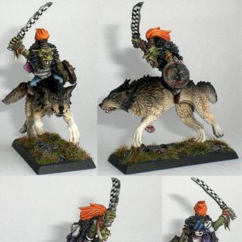 Goblin Warboss on Giant Wolf by cb_rex