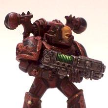 Chaos Marine with Plasmagun by The Wraithlord