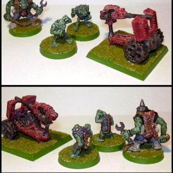 Ork and Gretchins with Cannon by bakalla