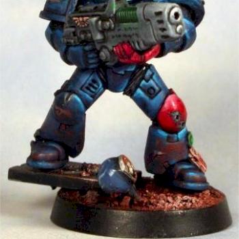 Crimson Fists Plasma Rifle Marine by disinfect