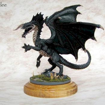 Huge Black Dragon by Temperance