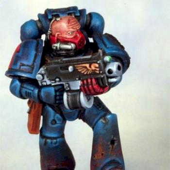 Crimson Fists Marine w/Drum Mag by disinfect