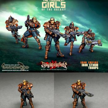 Iron Empire Iron Storm troops - box-art for Raging Heroes by ravenswood