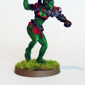 Female Orc thrower Fantasy Football by chaos spawn