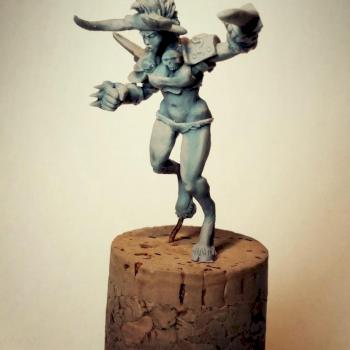 Female Blood Bowl Minotaur by chaos spawn