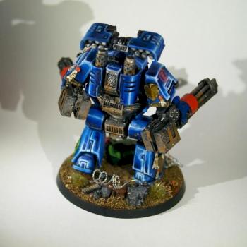 Crimson fists Relic Contemptor Dreadnought by PowerhouseMiniatures