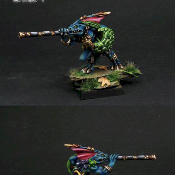 Lizardmen Skink Chief with Blowpipe by -Marta-