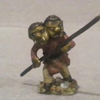 Ultimate Vintage: Earth of Olde Two-Headed Troll with Spear by AGD9897