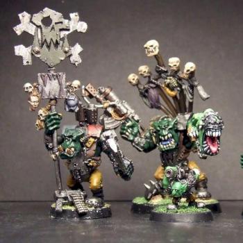 Warboss and Bodyguard by dr gibbon