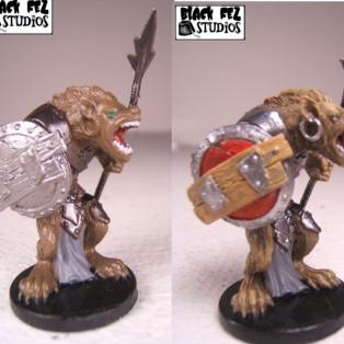 DDM Gnoll pre-painted re-paint by blackfezstudios