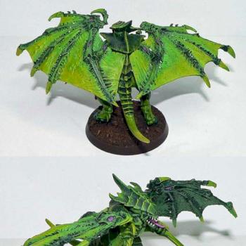 Winged Tyranid warrior from fleet 