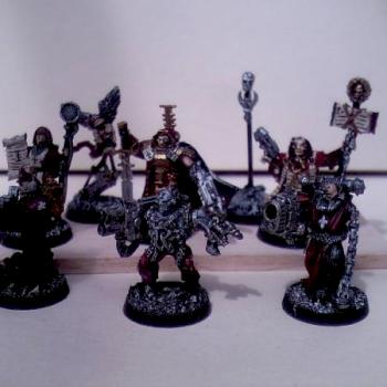 Inquisitor and retinue of the Grail Knights by KLK