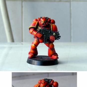 space marine-my first attempt at painting by juphro