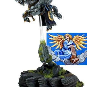 Bretonnia Paladin BSB on Pegasus by dargo000