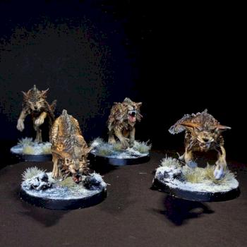 Arjac Rockfist, Space Wolves, Fenrisian Wolves by RedRavonMinis