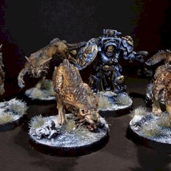 Arjac Rockfist and Fenrisian Wolves, Space Wolves by RedRavonMinis