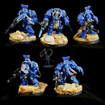 Thousand Sons Terminator Squad by spiralingcadaver