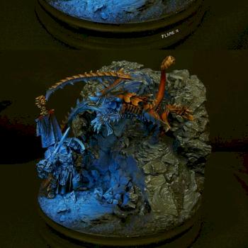 Lord of Light- Kaldor Draigo vs. Lictor diorama by Flameon