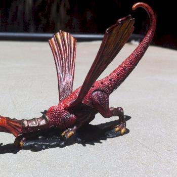 Grenadier Dragon Lords Series II, Copper Dragon II front left view in sunlight by Baerd