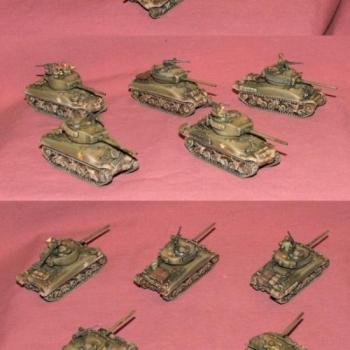 Flames of War M4A1 76mm Tank Platoon by Tanker