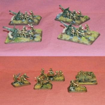 Flames of War WWII British 25lb Artillery Battery by Tanker