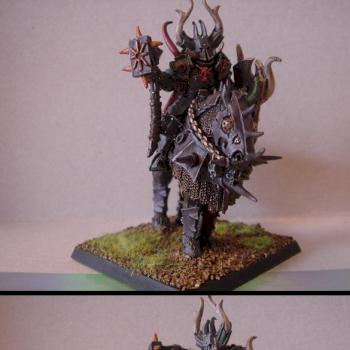 Chaos Lord Therob on Daemonic mount by majestic0110