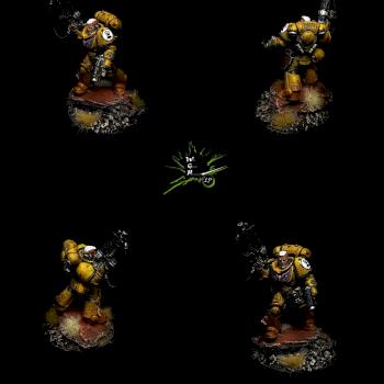 Imperial fists Primaris Lt. Warhammer 40K by CroWarGamePainting