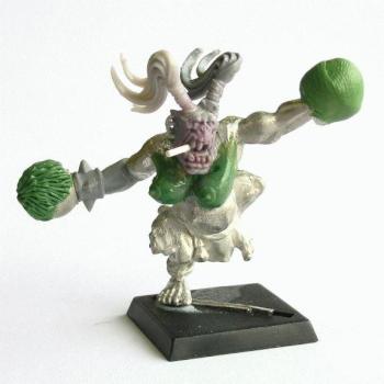 Orc Cheerleader for Blood Bowl (work in progress) by Squiggoth