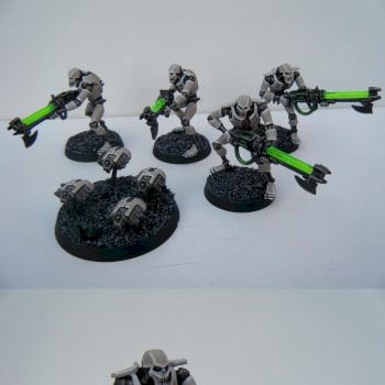 Necron Warriors and Scarabs by QuothUK