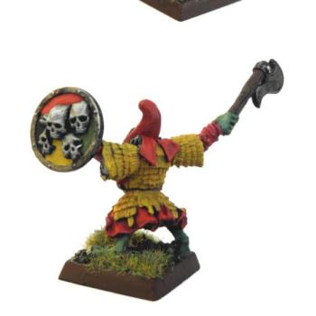 Chaos Dwarfs Hobgoblin Boss Swinging Axe and converted shield by Enesz