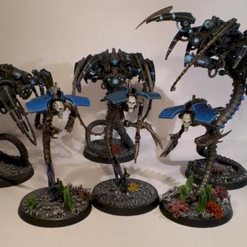 Old necron wraiths and new canoptek wraiths together by Nagash FFC