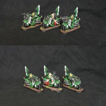 Dark Angels Space Marines Bike Squad by Lemartes