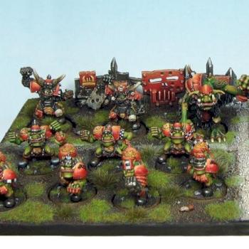 Orc blood bowl team by Pixmen